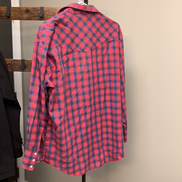 90’s vintage wrangler men’s sz L pearl snap shirt - Picture 5 of 5